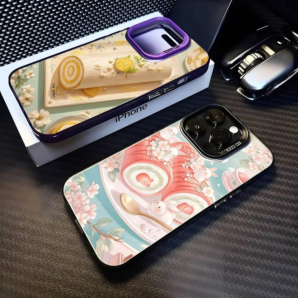 

Sweet Delicious Swiss Roll Phone Case For iPhone 16,15,14,13,12,11,Mini,Pro,MAX Purple Matte Shockproof Cover
