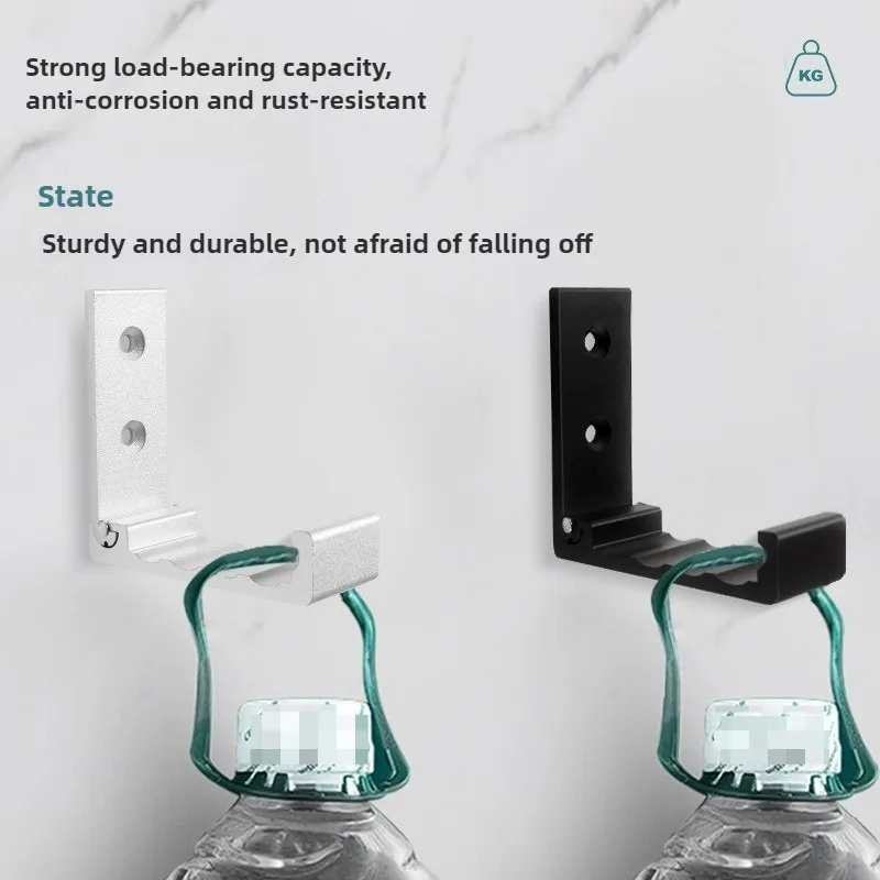 1-10Pcs Aluminum Folding Coat Hooks Heavy Duty Wall Mount Clothes Rack No Rust Invisible Wardrobe Towel Hanger Hook with Screws