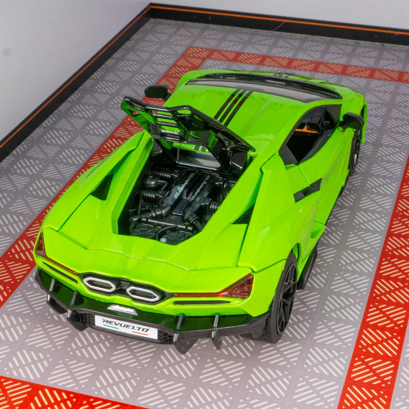 

CCA 1:24 simulation Lamborghini Revuelto alloy car model doors can be opened rich in details, finely crafted, and good quality