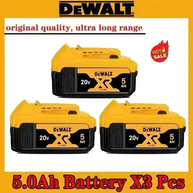 100% оригинальный аккумулятор 20V6.0Ah 5Ah MAX. Замена электроинструмента для DeWalt DCB181 DCB182 DCB200 DCB184 20 В 6 Ач 18 В 20 В аккумулятор