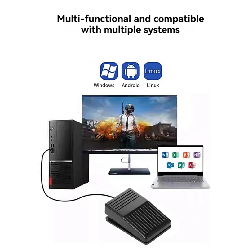ABGI-USB คีย์บอร์ดสวิทช์เท้าเหยียบ Controller กันน้ําสวิทช์เท้าเหยียบสําหรับ Image Acquisition เท้า Controller