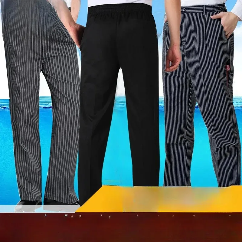 Nuevos pantalones de Chef para hombres, restaurante, cocina, Unisex, trabajo de cocinero, pantalones holgados ligeros, accesorios de Chef, pantalones de Chef, uniforme para hombres