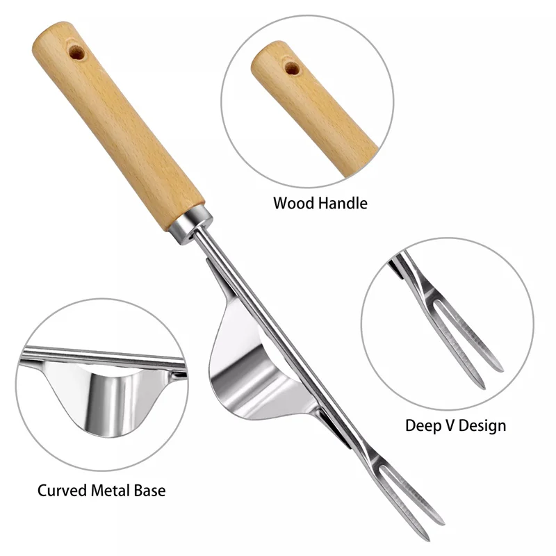 

Stainless Steel Manual Weeder Garden Outdoor Hand Weeding Tool Removal Farmland Puller Dandelion Digging Lawn Weeder Transplant