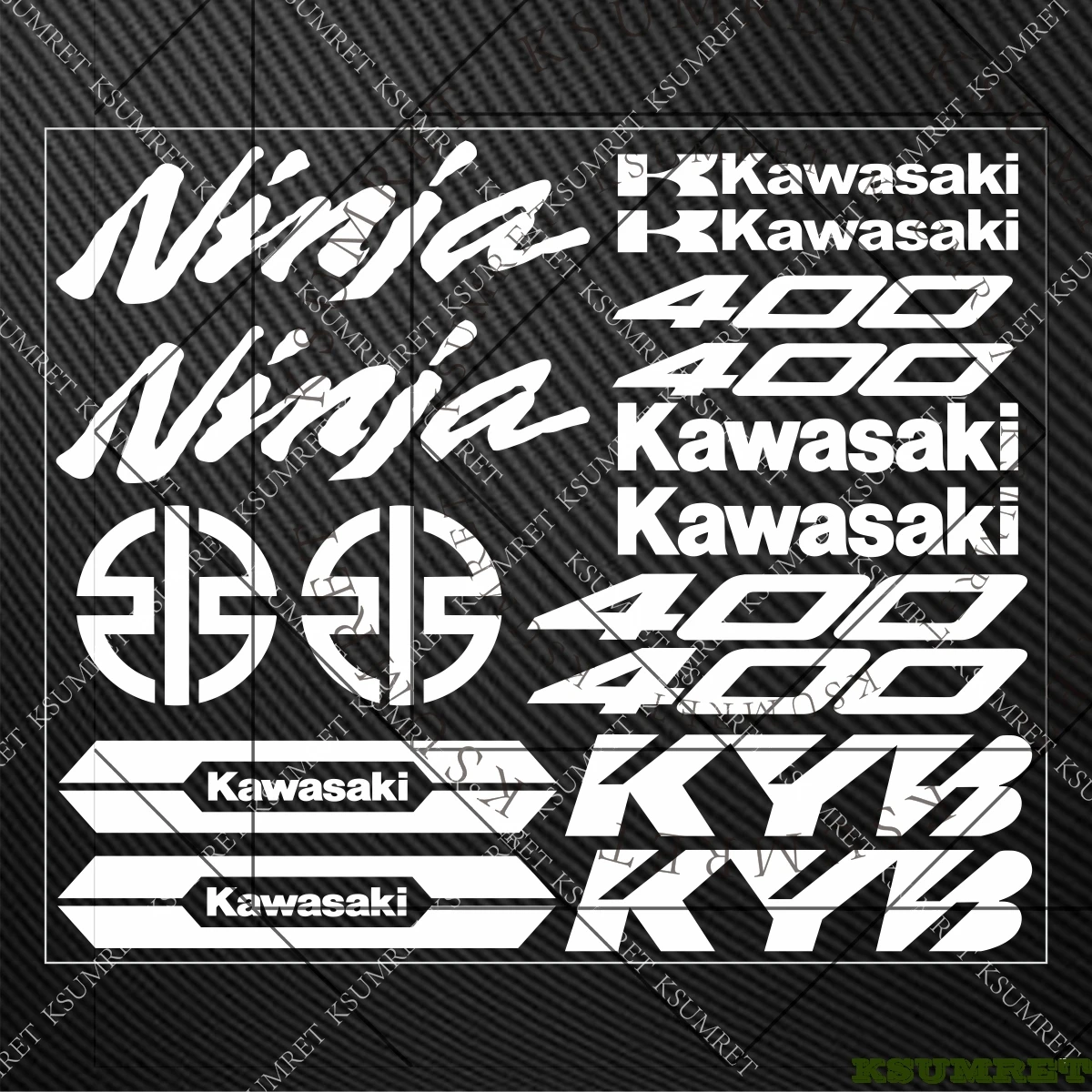 

For Kawasaki Ninja 400 Sticker Motorcycle Ninja400 Logo Decals Helmet Kit