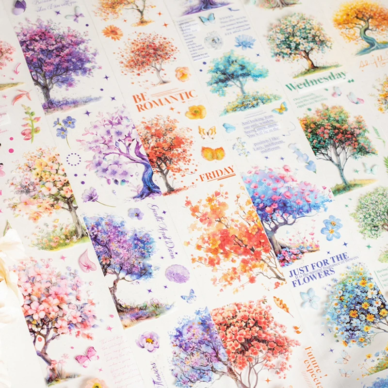 Mr Paper,cute tape Tree Themed Tape washi tape kawaii colourful tape stationery washi tape set office supplies washi tape