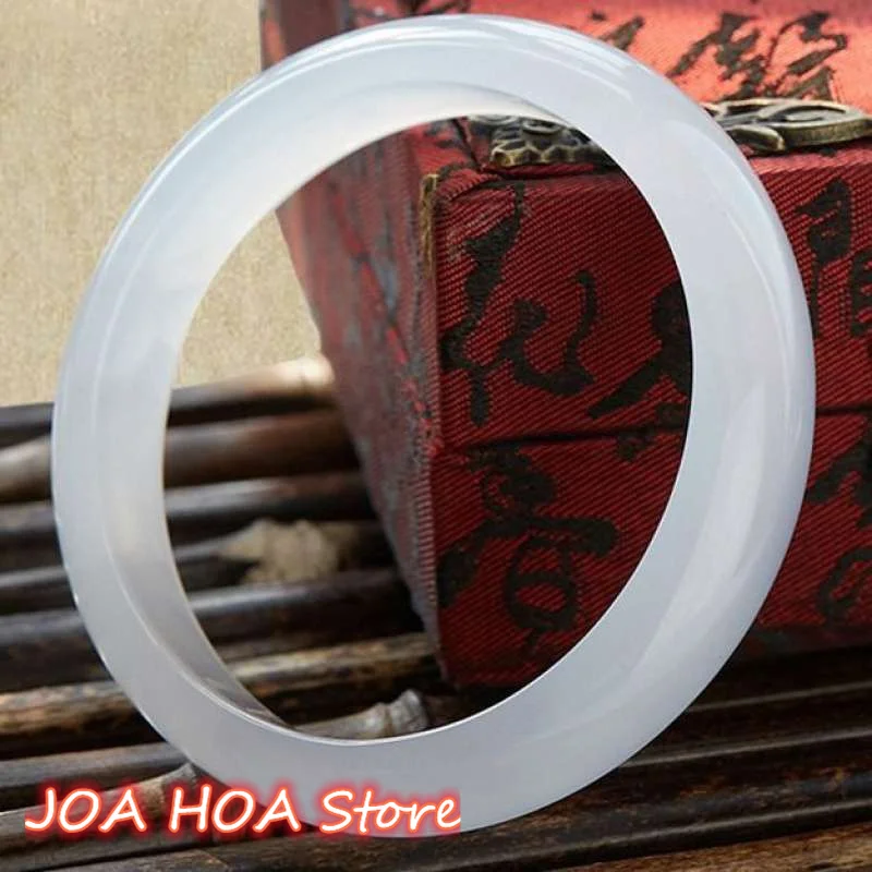 Ice White Chalcedony Jade Agate Bracelet Girl Crystal