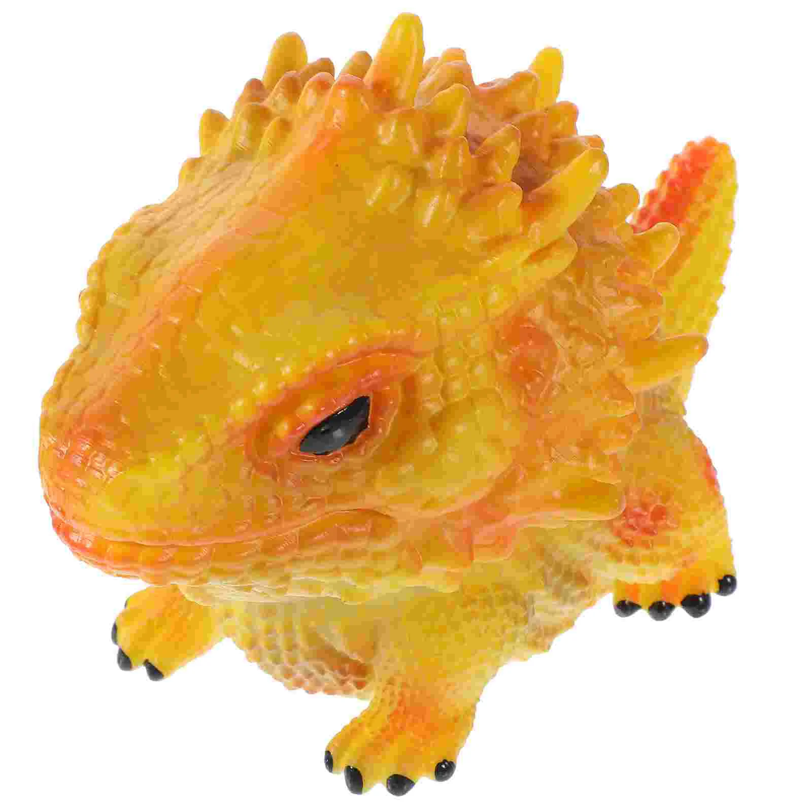 

Lizard Model Toy Mini Toys Realistic Reptile Figure Yellow Cotton Animal Figurine