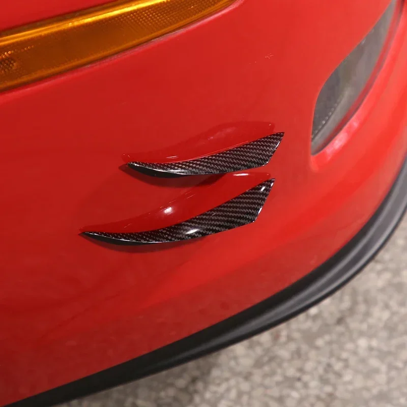 

For Chevrolet Corvette C6 2005-2013 Real Carbon Fiber Car Front Bumper Front Surround Spoiler Trim Sticker Car Accessories
