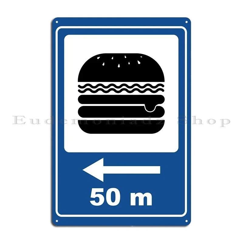 Burger Metal Plaque Poster Customized Wall Plaque Party Party Designing Tin Sign Poster