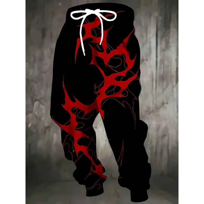 بنطال رياضي رجالي عصري غير رسمي جديد مطبوع ثلاثي الأبعاد لخريف 2026