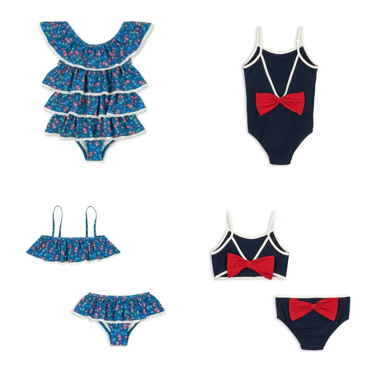 

Новый детский купальник 2026: летний комплект с цветочным принтом для девочек, пляжная одежда, бикини для малышей