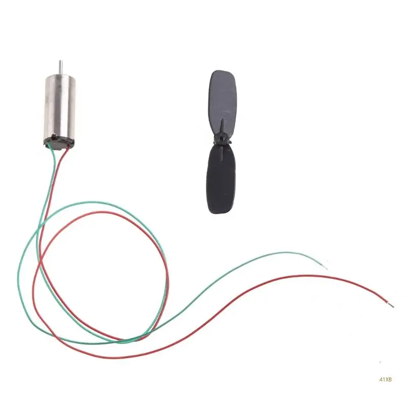 41XB 1 Set 3.7V 48000RPM Coreless Motor + Propeller For RC Aircraft Helicopter Toy