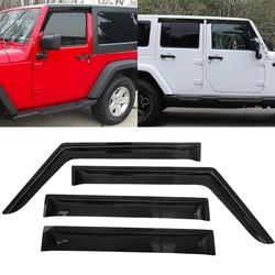 Car Side Window Wind Deflectors Vent Visors Exterior Sun Wind Rain Shield For Jeep Wrangler JL 2018-2022 JK 2007-2018 2/4 Door