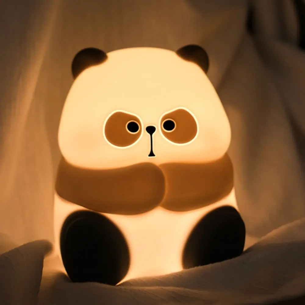 Trendy LED MR.PA Night Light 3 Level Dimmable Cute Timing Sleeping Lamp Silicone USB Rechargeable Bedside Decoration