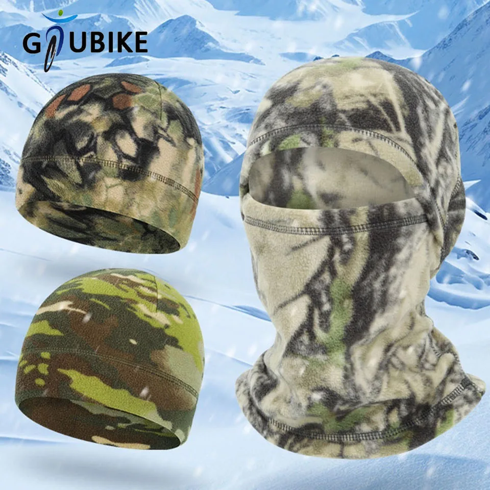 GTUBIKE Fleece Winter Warmer Thermal Windproof Balaclava Cold Weather Hat Helmet Liner Full Face Caps Beanies Hunting Headwear