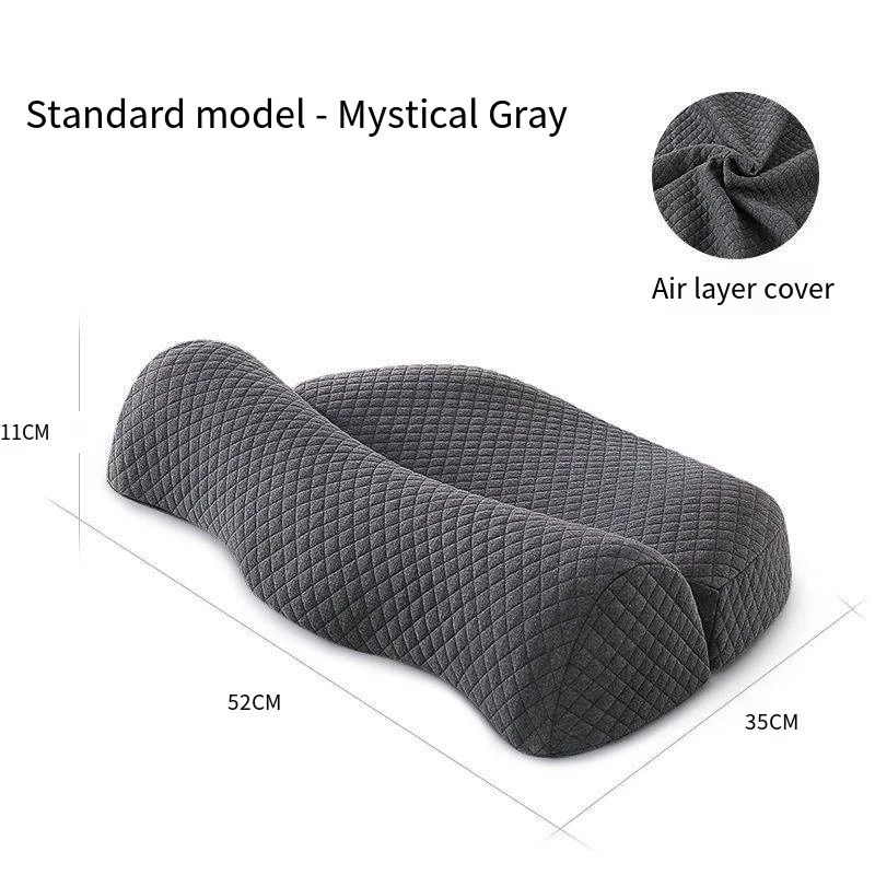 Cervical Pillow Memory Foam Core, Ergonomic Curve Design, Enhanced Neck Contour, Head Support, Relieves Fatigue
