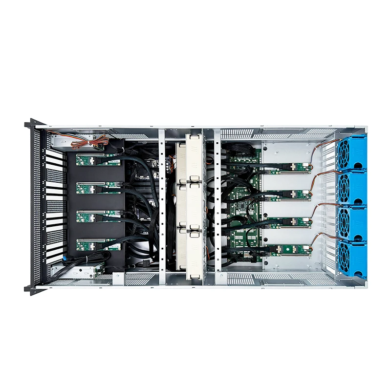 

Asrockrack 4.0/5.0 8-Card 6U GPU Server Chassis With Multiple RTX 4090 for Gaming & Artificial in telligence Computer Cases