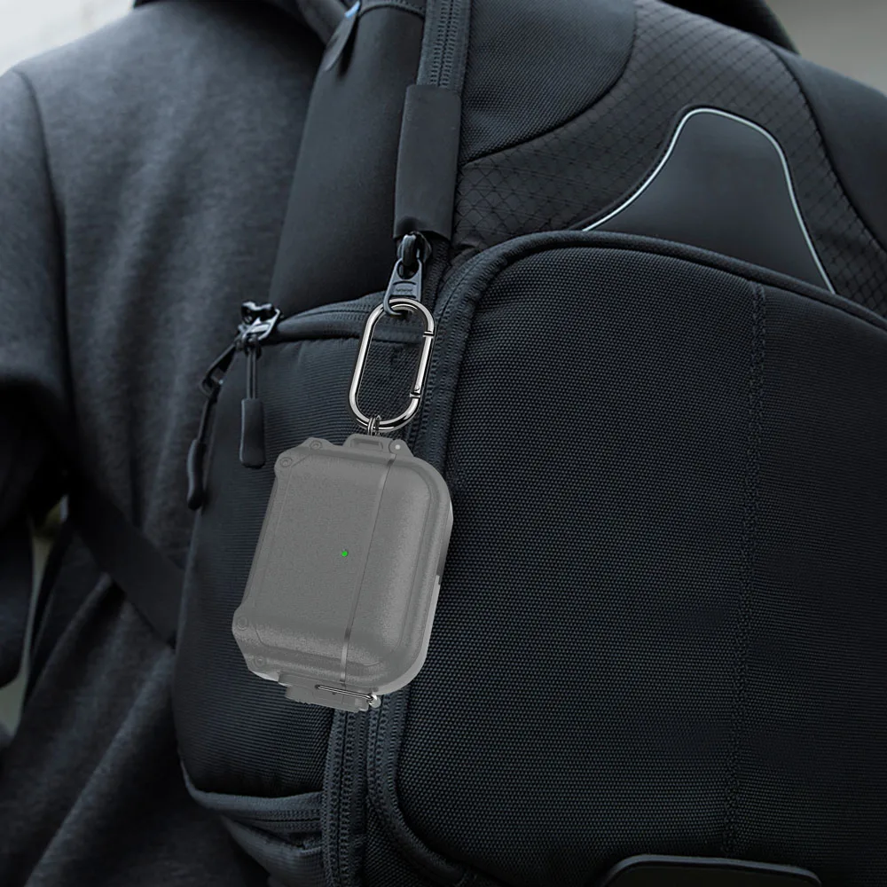 حافظة مقاومة للماء لهاتف Apple Aipods Pro 2 1 حافظات سماعات الأذن مع قفل آمن غطاء حماية مقاوم للصدمات لأجهزة Airpods 3 2021 Funda