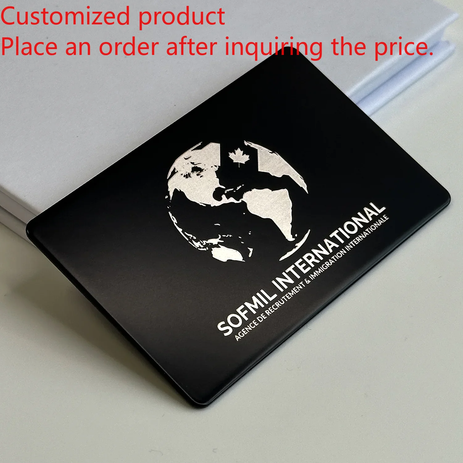 Customized product Engraved Customized Logo NFC Metal Card Premium Metal Business Card for Social Media Information Programmable