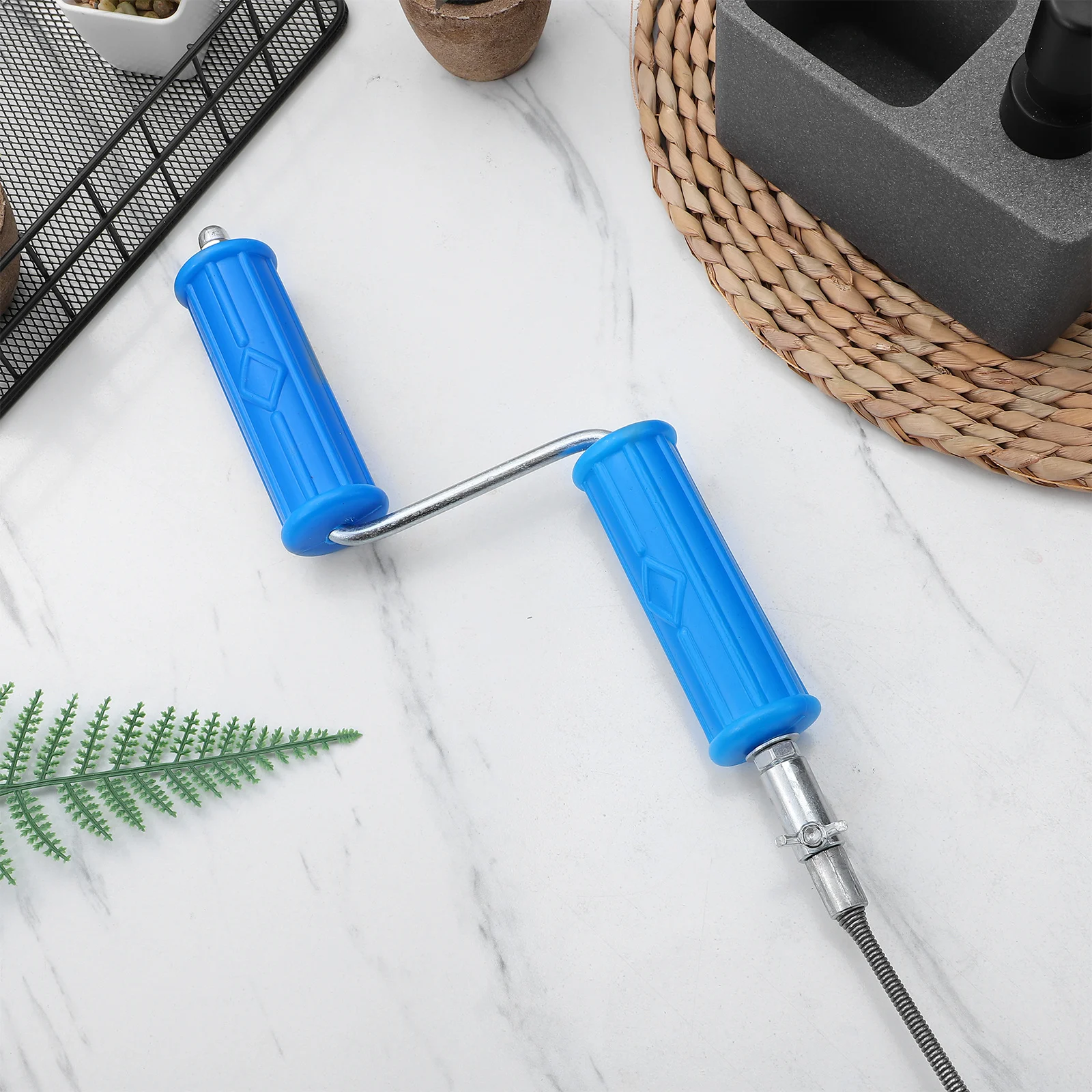 

5M Drain Auger Plumbing Tool Heavy Duty Steel For Sink Shower Bathtub Clog Remover Manual Powered Household Sewer