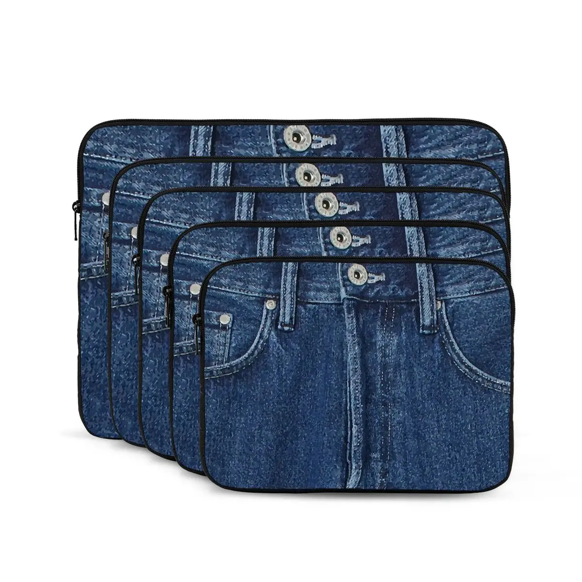 Blue Denim Classic Jeans Texture Notebook Laptop Bag Case Pouch For Macbook Air Pro Tablet Shockproof Case Bag