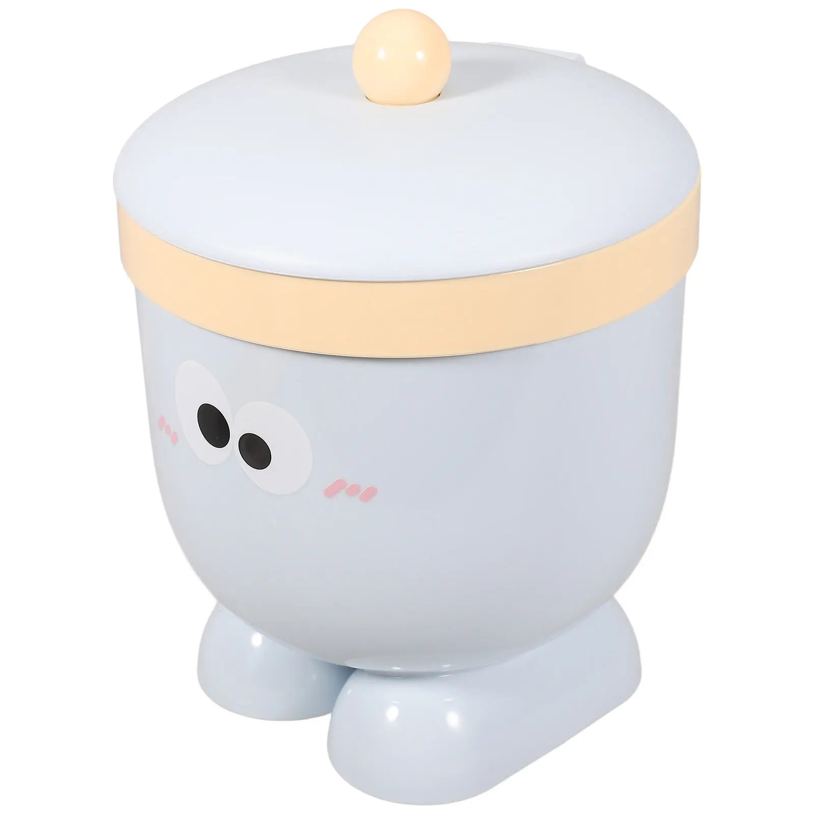 

Компактная мини-мусорная корзина с крышкой, в мультяшном стиле, маленькая настольная урна для мусора, пластиковая корзина для отходов для офисного стола, столешницы, кабинета