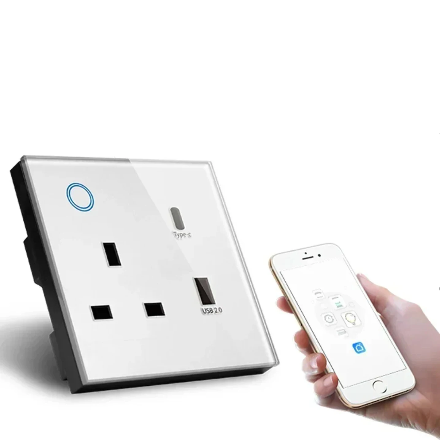 Melery WIFI Smart Tuya USB tipo C PD 20W presa a muro presa UK presa di corrente interruttore tattile telecomando Wireless di Alexa Google Home