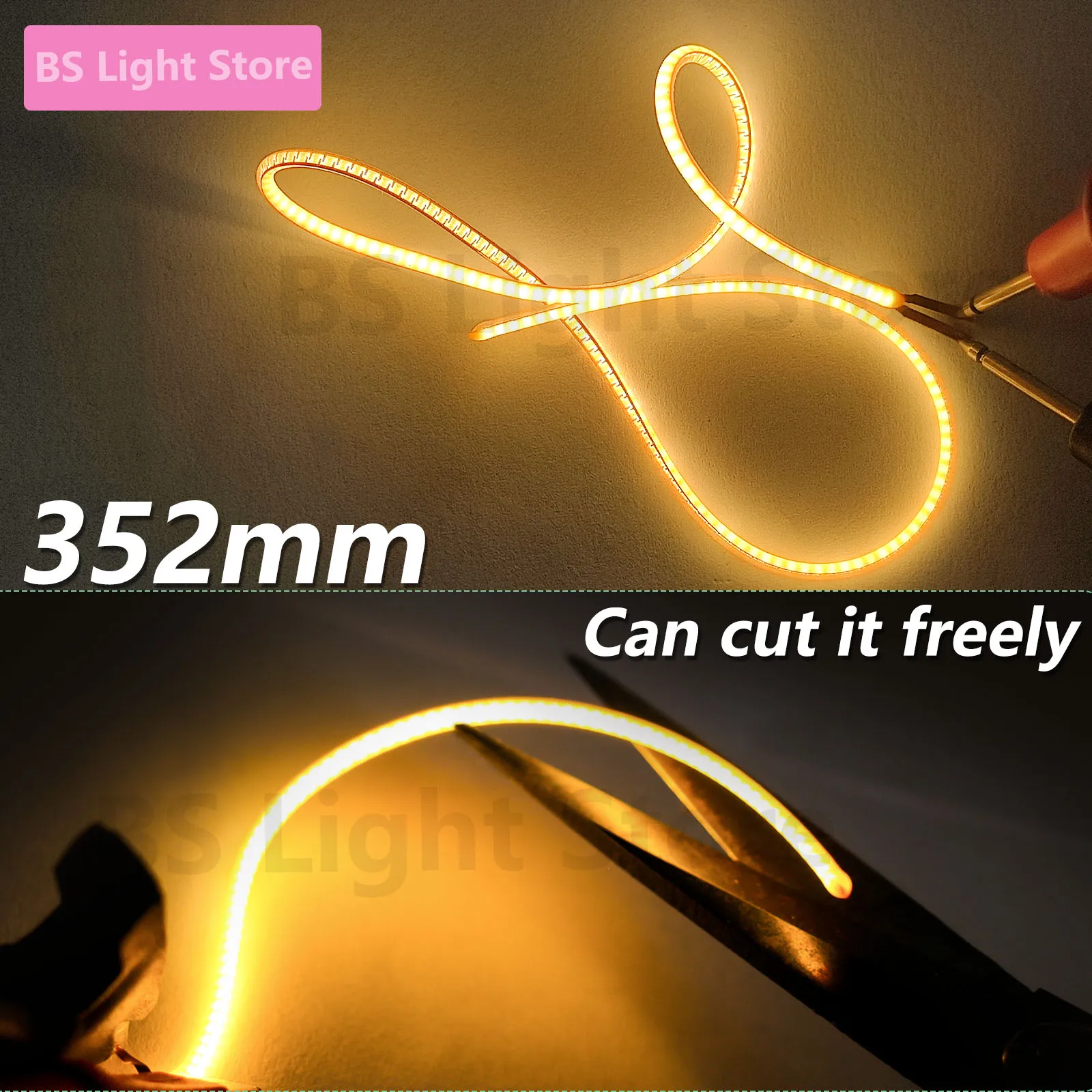 

1/2/3/5/10pcs DC3V LED filament flexible 352mm Randomly cut For Edison bulb light accessories flexible filament party decoration