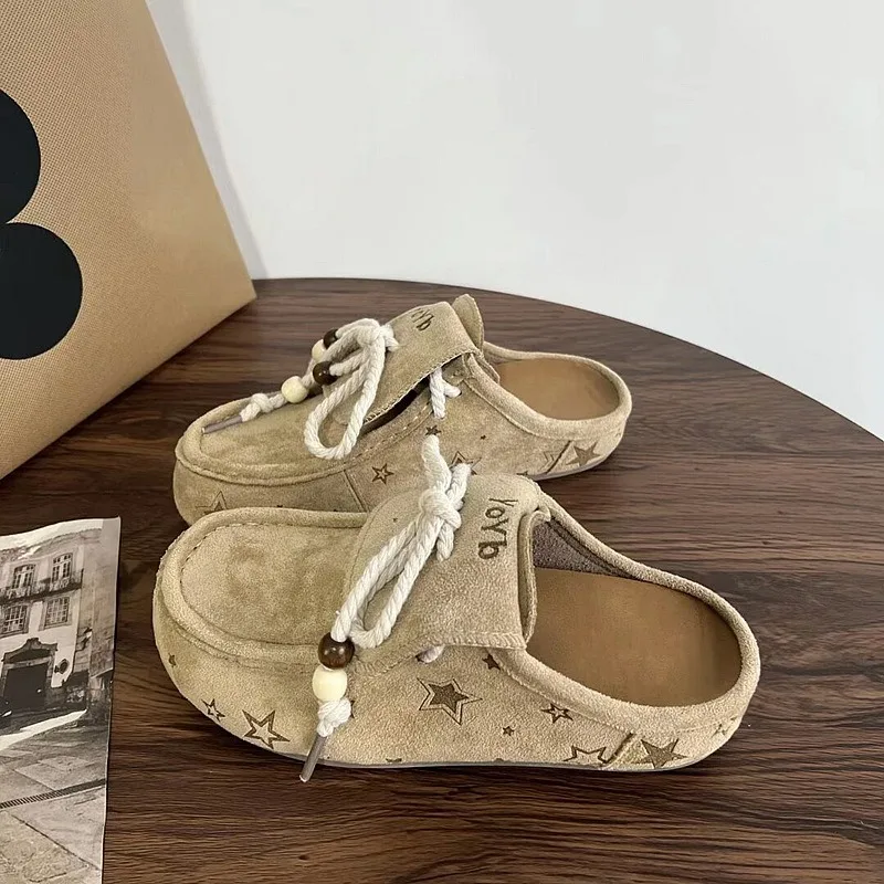 

Flats Platform Women Slippers Summer Fashion Casual Shoes Cozy Slingback Woman Mules Shoes 2025 Trend Brand Dress Zapatos Mujer