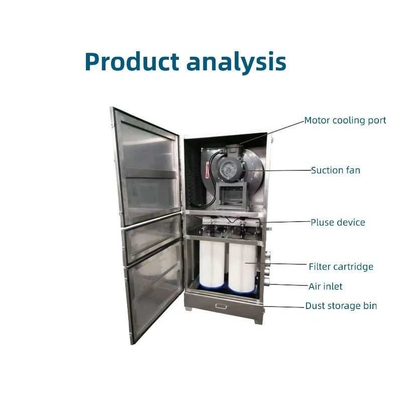 0.75kW Multi Function Industrial Dust Collector with Welding Smoke Purification Treatment Dust Remover Machine