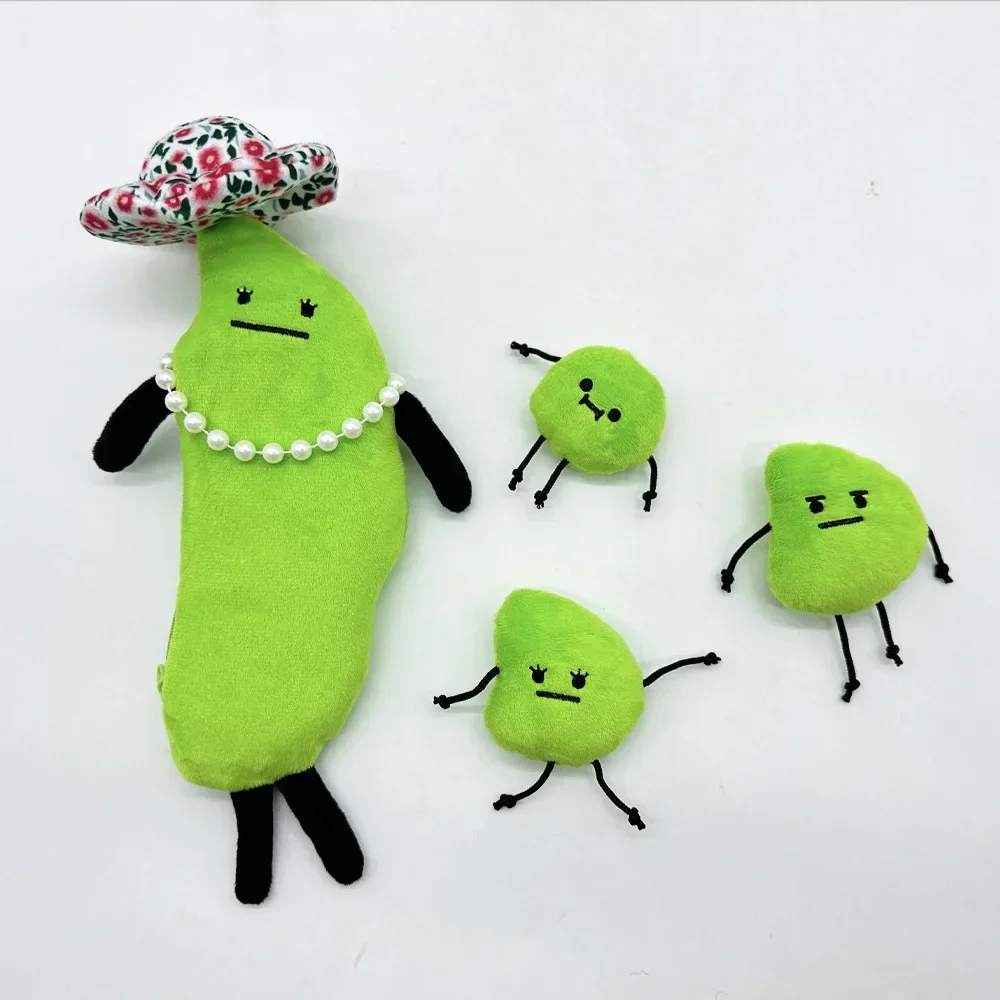 Cute Secret Staycation Plush Toy Edamame Family Doll Cartoon Stuffed Soft Toy Christmas Gift For Children