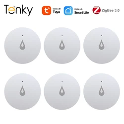 Tuya Zigbee Water Lekkage Alarm Detector Flood Sensor Draadloze Smart Leven Remote Monitoring Herinnering Werken Met Zigbee Gateway