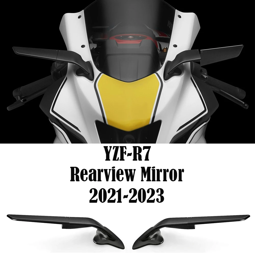 R7 Motorcycle YZF-R6 Rearview Rotatable R6 Mirrors Accessories Mirrors Stealth Rearview Mirror For Yamaha YZF-R7 2021-2023