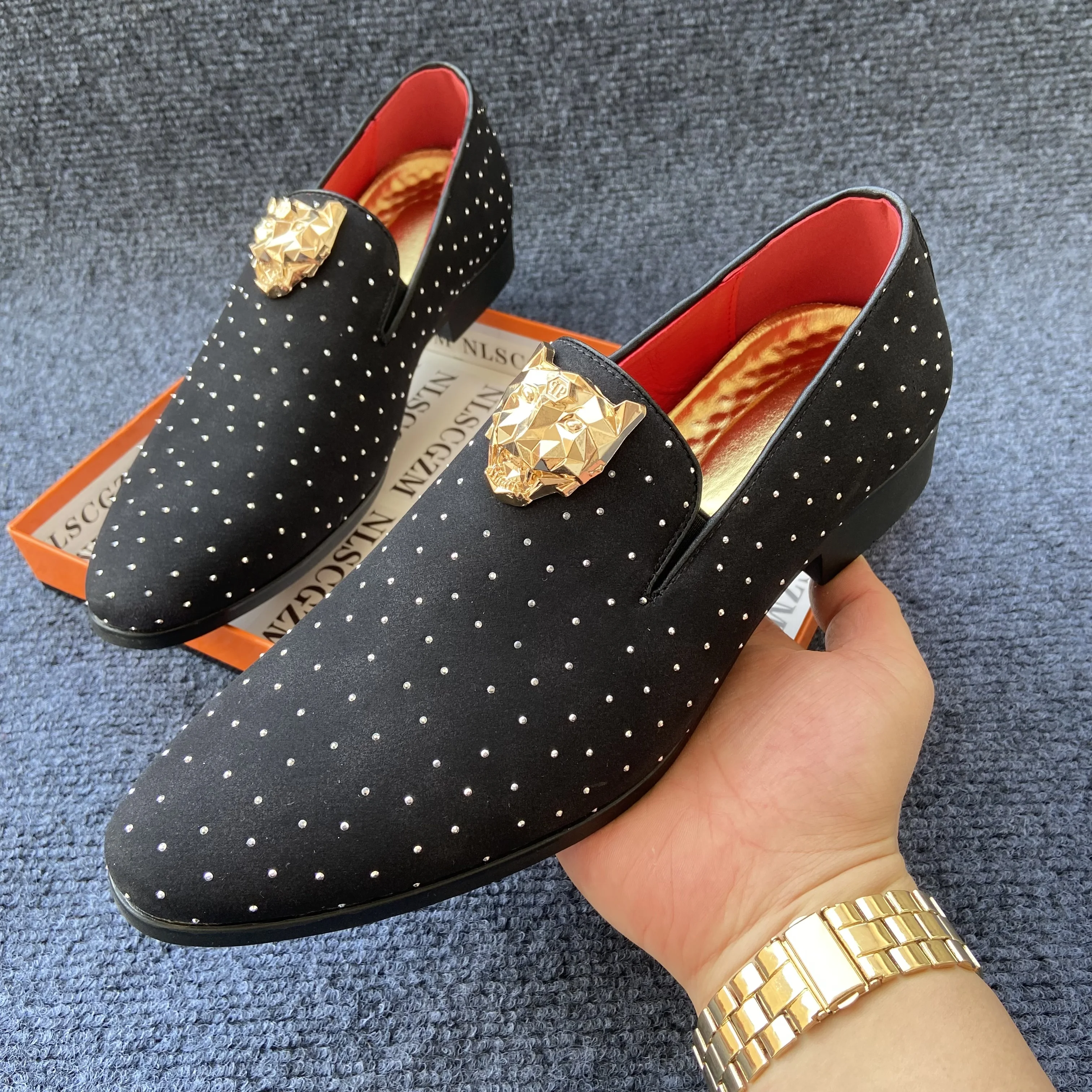 

Мужские туфли-лоферы класса люкс от дизайнерского бренда, оригинальные, для костюма, без застежек, элегантные