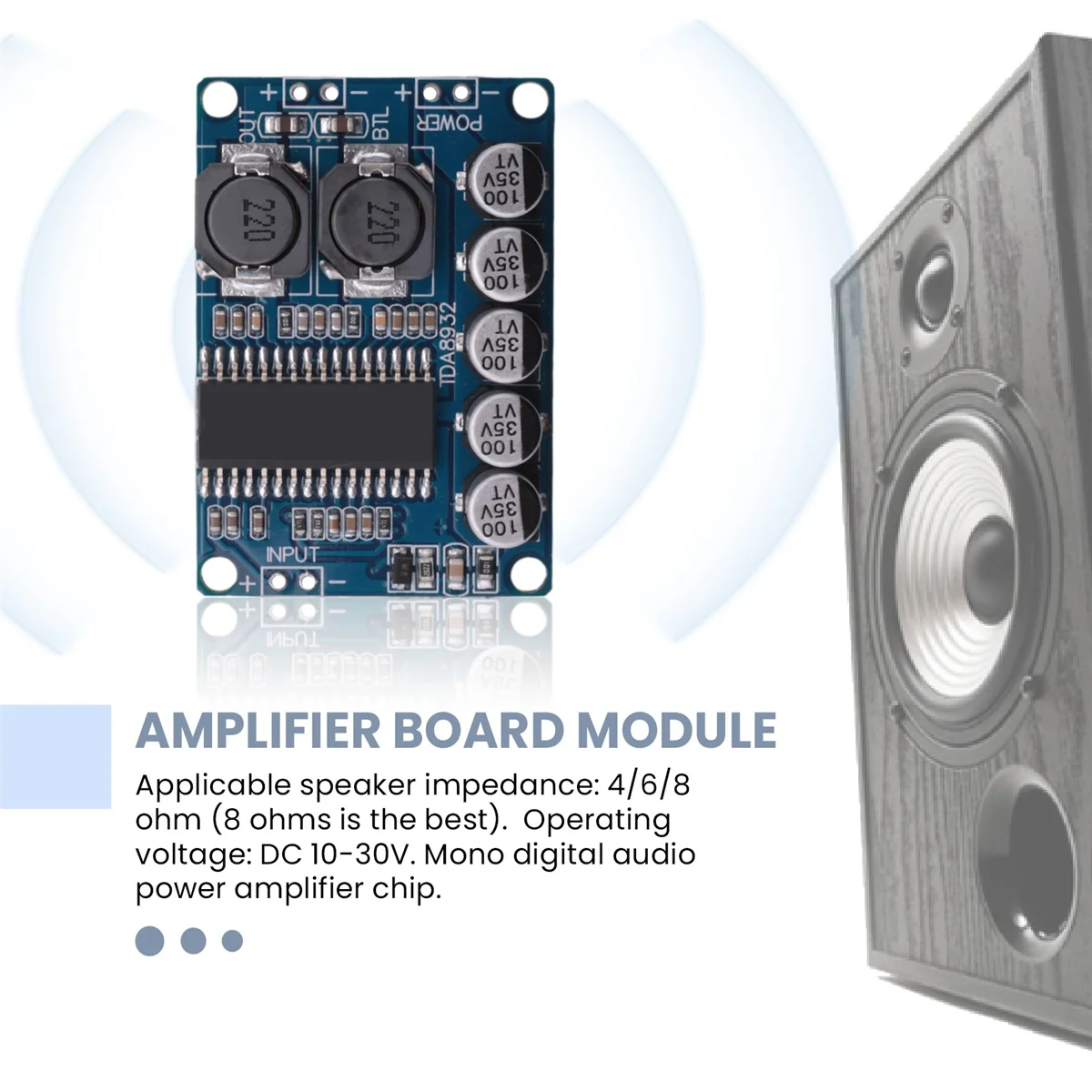 Módulo Amplificador Mono Digital, TDA8932, 35W