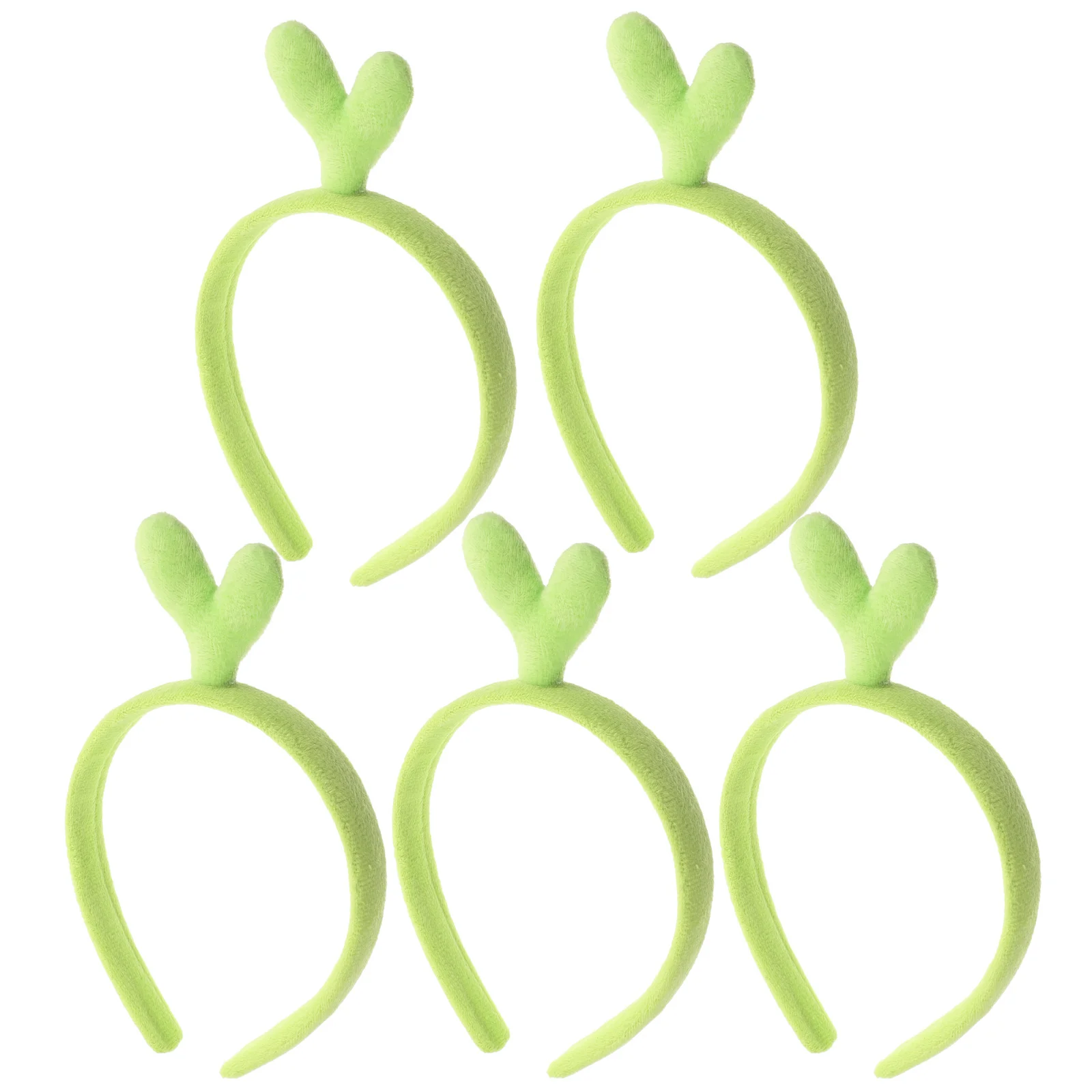 

5Pcs Sprout Headbands for Women - Green Plant Themed Hair Bands - Funny Skincare Spa Accessories - Non-Slip