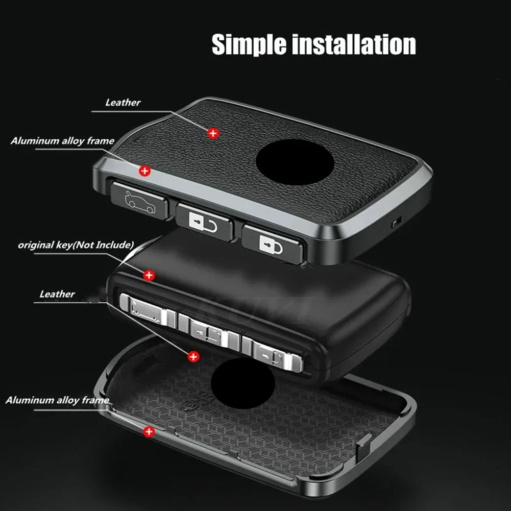 

Ультралегкий алюминиевый кожаный чехол-держатель для ключей Volvo S60 S90 XC60 V90, защищающий ключи от повреждений и царапин