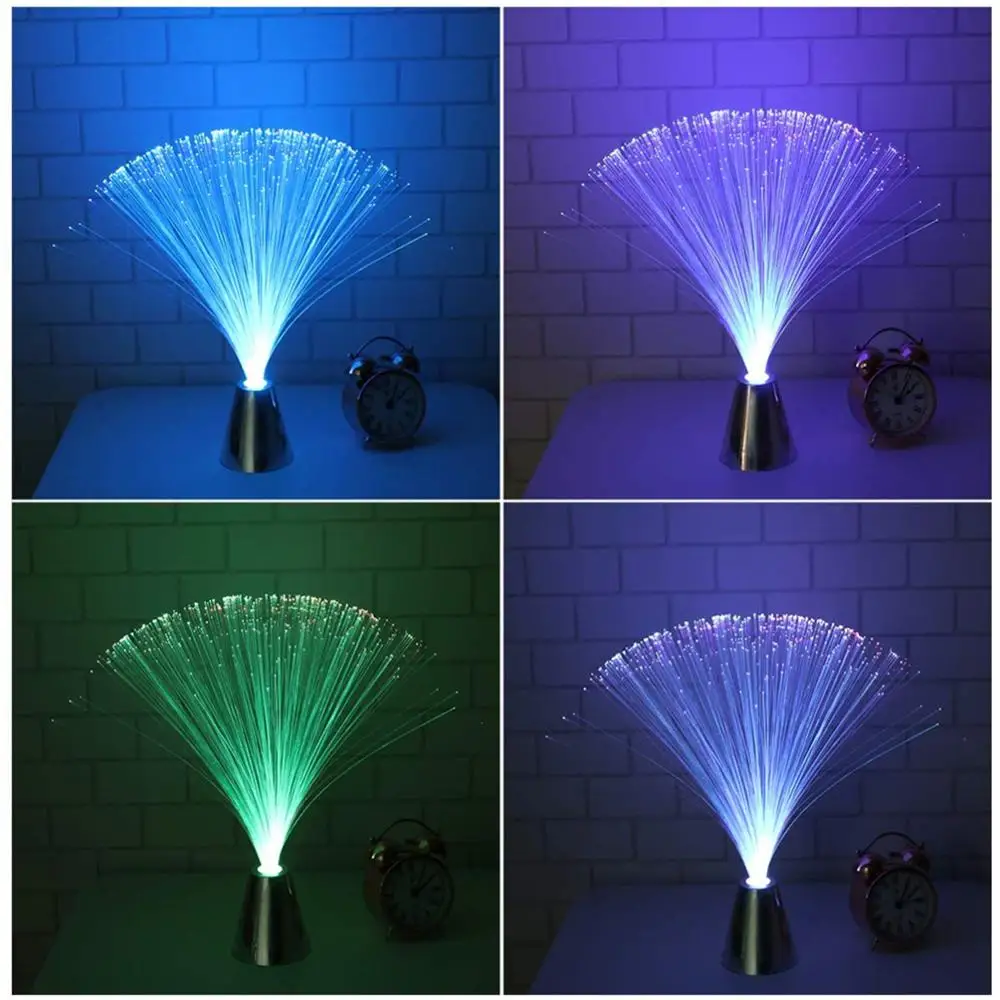 Multicolor LED Fiber Optic Lamp Light Interior Decoration Centerpiece Holiday Wedding Lamp LED Night Light Lamp Table Light