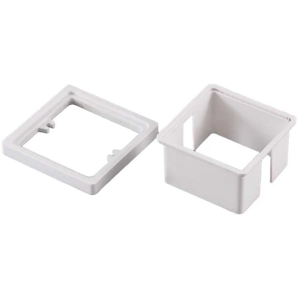White ABS 86 Type Junction Box Heightening For Ring With Auxiliary Inner Wall For Electrical Socket Extension And Switch Install