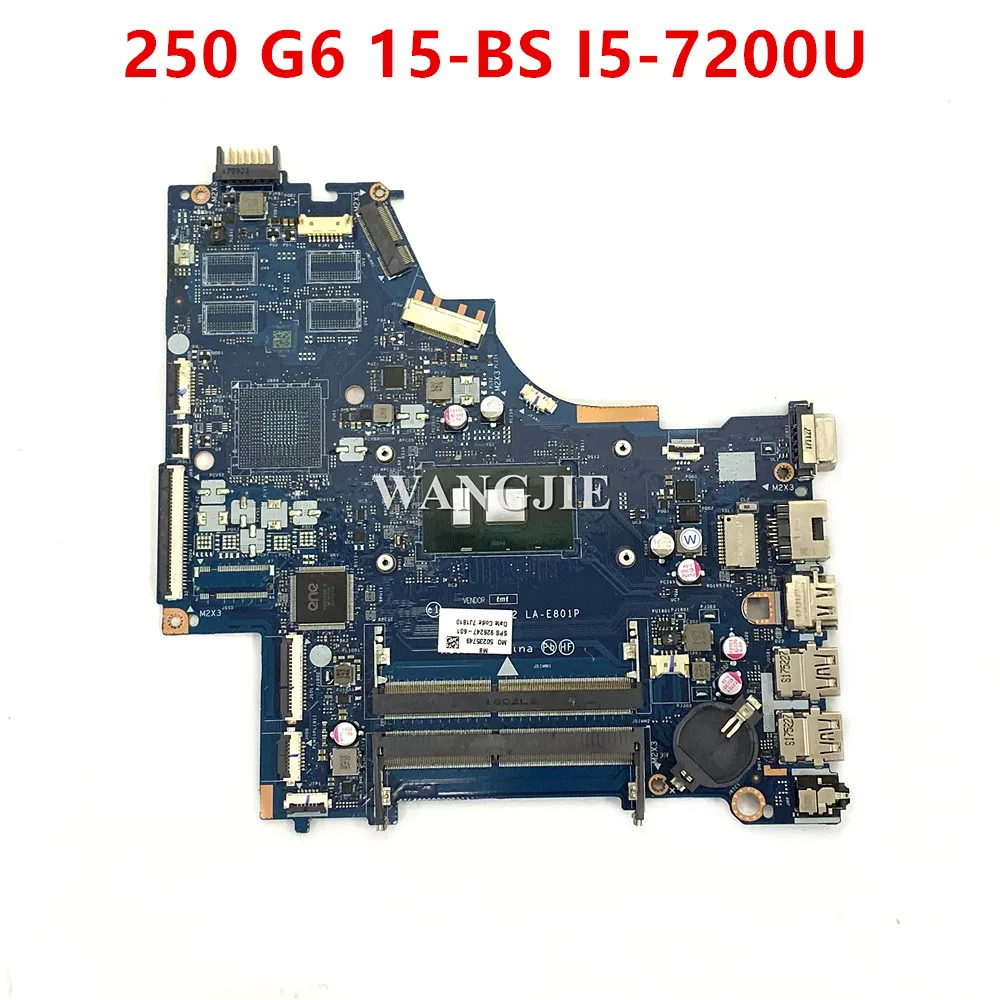 

926247-001 Laptop Motherboard For HP 250 G6 15-BS SR342 I5-7200U 926247-601 LA-E801P 100% Tested