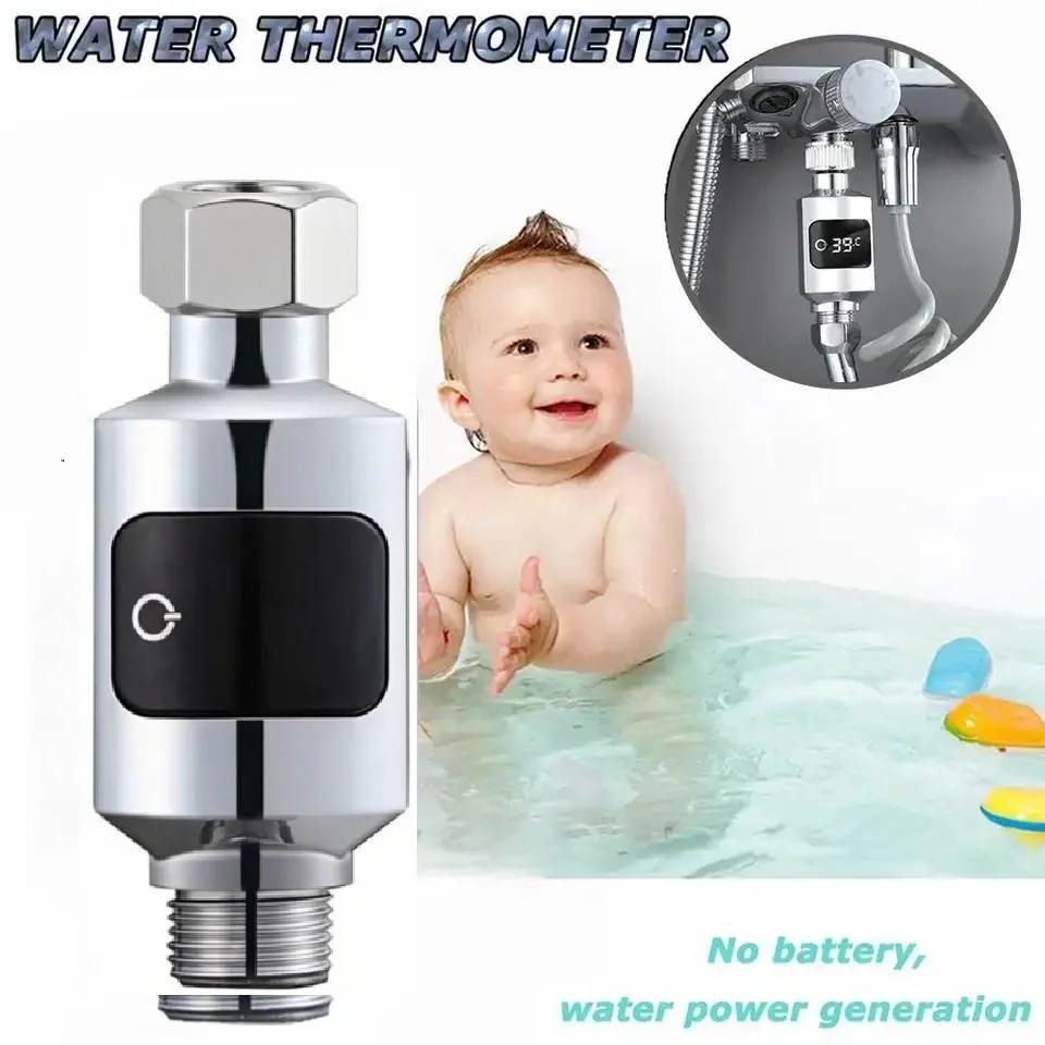 LED Digital Shower Thermometer for Baby Bath Water Temperature Display in Fahrenheit And Celsius - Easy Reading Pyrometer
