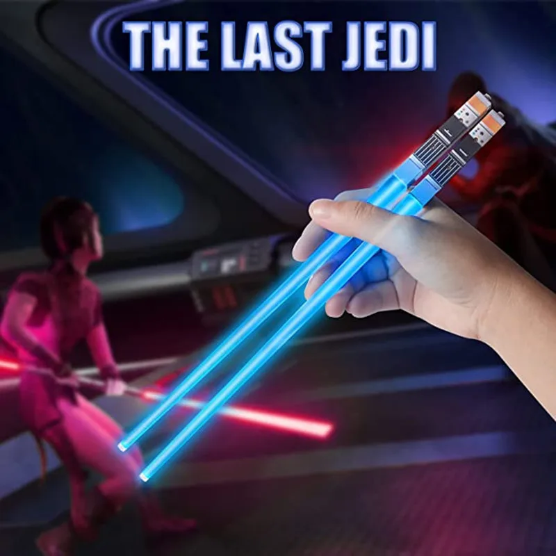 LED Luminous Chopsticks Lightsaber Luminous Chopsticks Reusable Food Safety Light Chopsticks Party Halloween Holiday Dinner