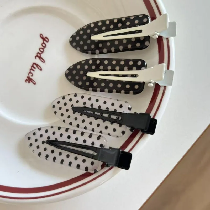 1/20 Stück Einfache Schwarz-Weiße Punkt-Haarspangen Minimalistische Make-up-Haarklammern Dekorative Entenschnabel-Haarspangen für Frauen Vielseitige Haaraccessoires – Detail 14