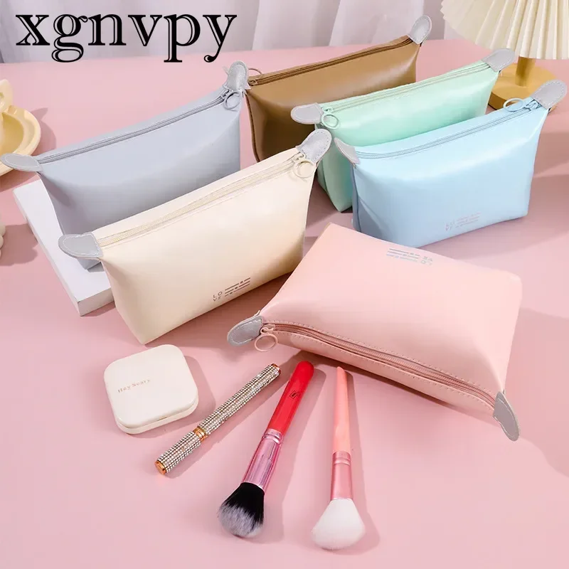 Xgnvpy Reizen Mode Make-Up Tas Ins Wind Pu Cosmetica Opbergtas Reizen Waterdichte Handbagage Toilettas