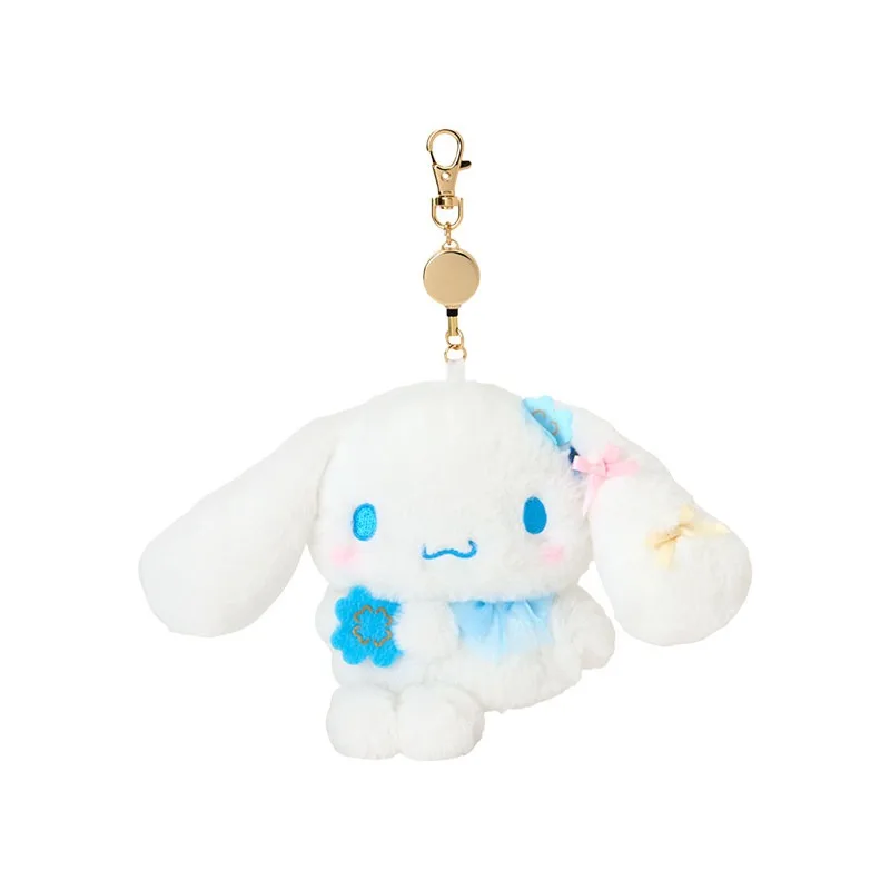 

Брелок Sanrio Cinnamoroll с четырехлистным клевером, милый мультяшный органайзер для карт, подарок для друзей, украшение для сумки, модный брелок на день рождения