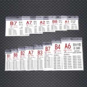 10 pièces de 10 pièces de plastique transparent en PVC étanché en plastique zippé, porte-carte d’identité, poche, carte de passeport de poche, sac de carte de passeport 10 meilleurs détenteurs de badge de vente vertical - No 2