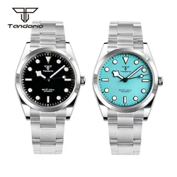 Tandorio Classic 36mm/39mm Mechanical NH35 Automatic Watch for Men Sapphire Lume Business Stainless Steel Wristwatch Glide Clasp