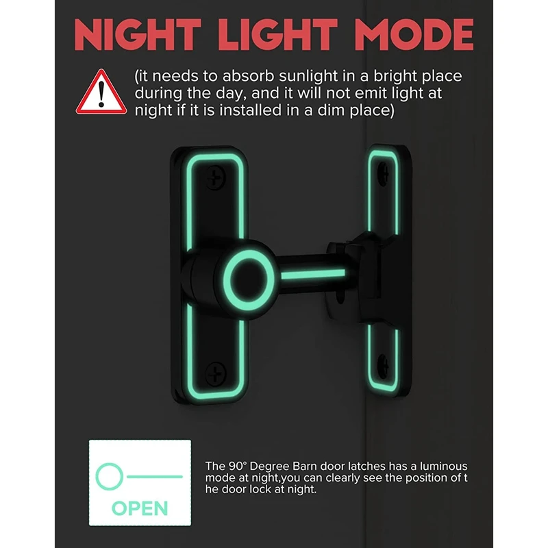 RapDuty-Verrou de Porte Coulissante à Angle Droit, Résistant à 90 °, Antivol, pour Jardin