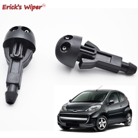 Erick's Wiper 2Pcs/Set Front Windshield Wiper Washer Jet Nozzle For Citroen C1 MK1 2005 - 2014 Clean Windscreen Hood Sprayer
