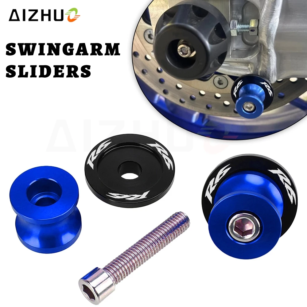 

For YAMAHA YZFR6 YZF R6 YZF-R6 1999 2000 2001 2002 2003 2004 2005-2023 M6 Motorcycle Swingarm Spools Slider Arm Stand Screws